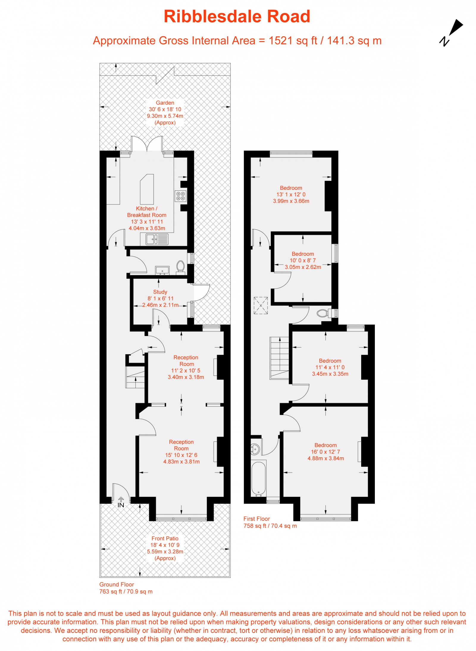 Floorplan for Ribblesdale Road, Furzedown, SW16