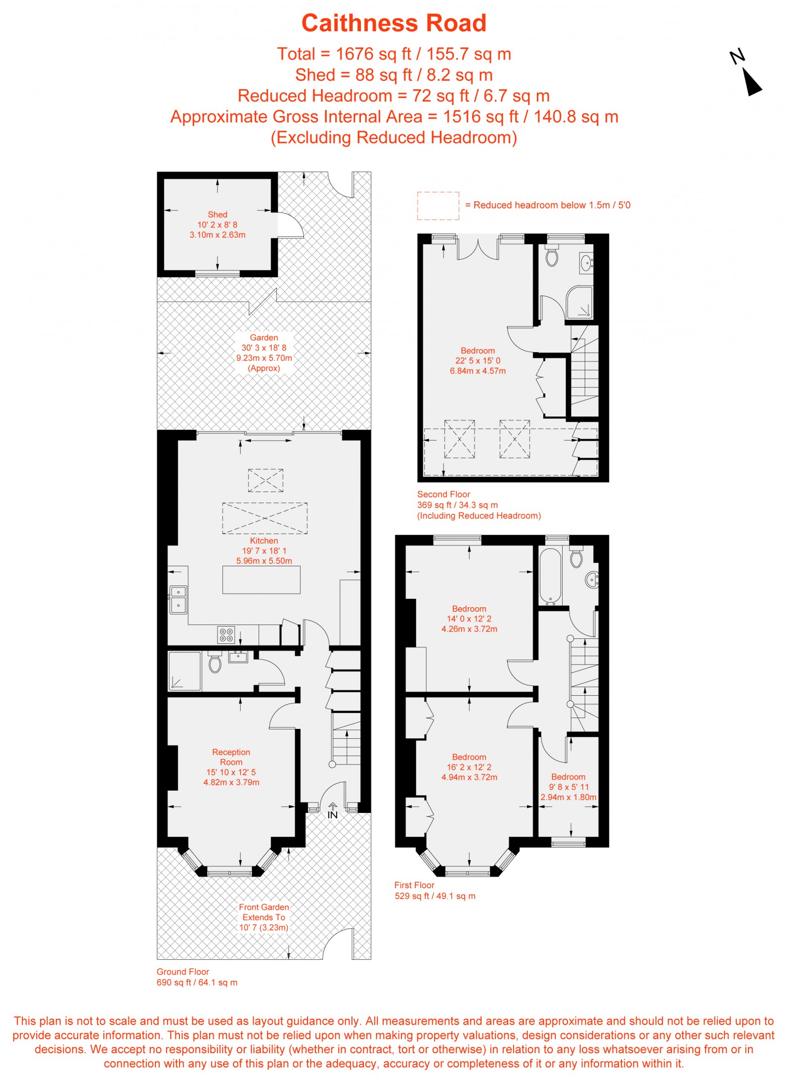 Floorplan for Caithness Road, Graveney Ward, CR4