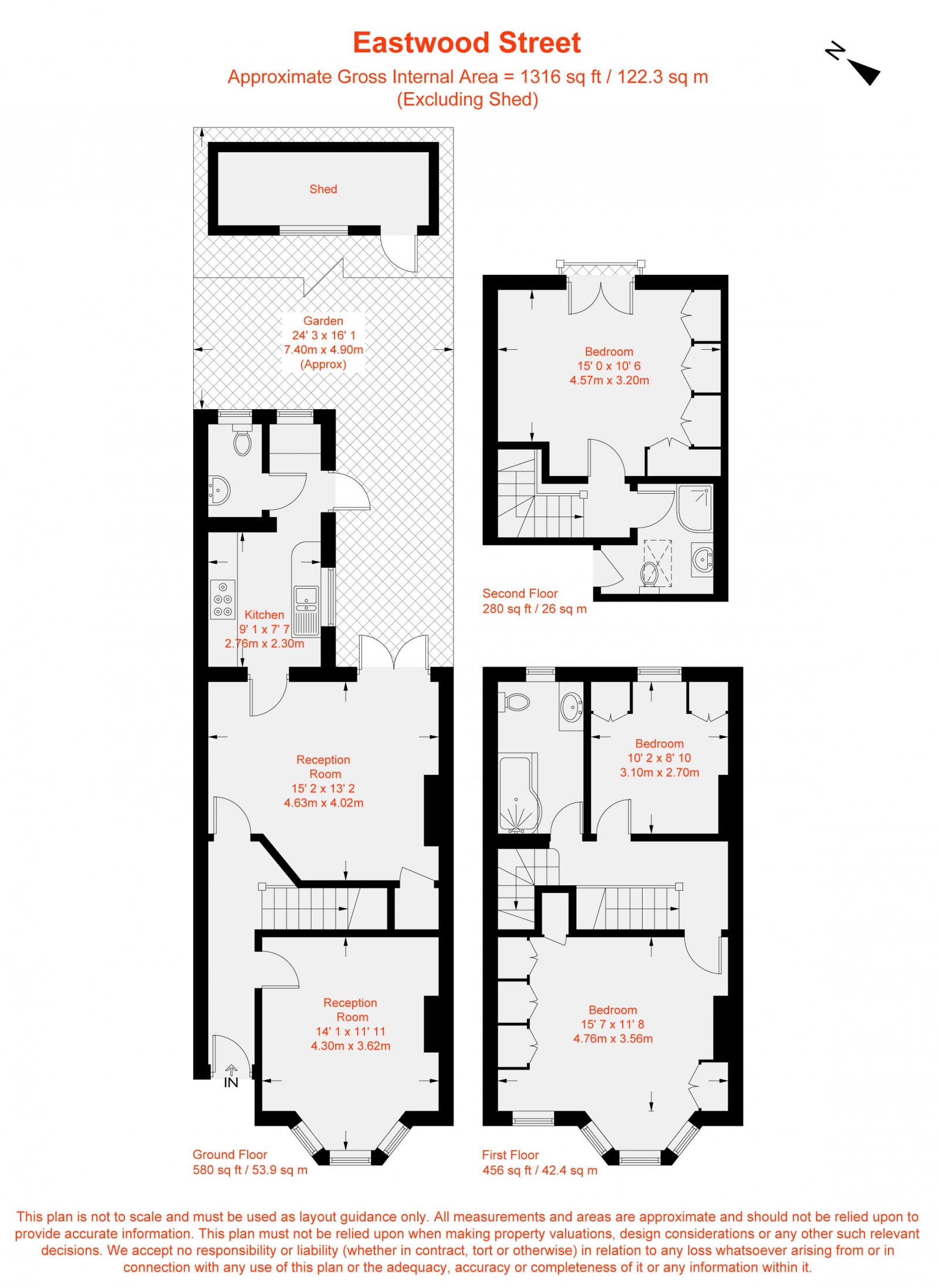 Floorplan for Eastwood Street, Furzedown, SW16