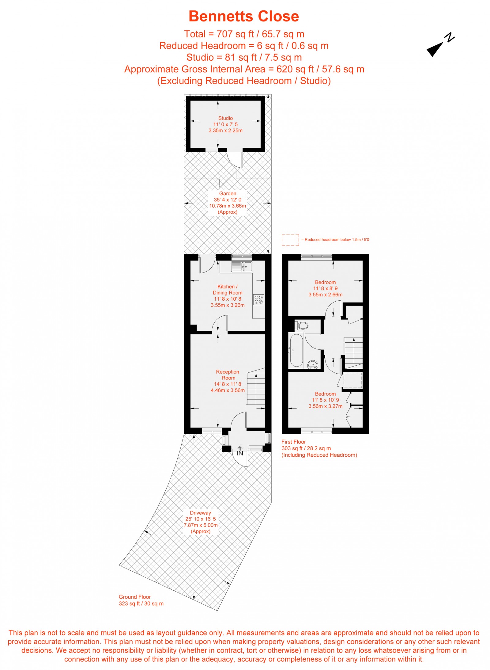 Floorplan for Bennetts Close, Mitcham, CR4