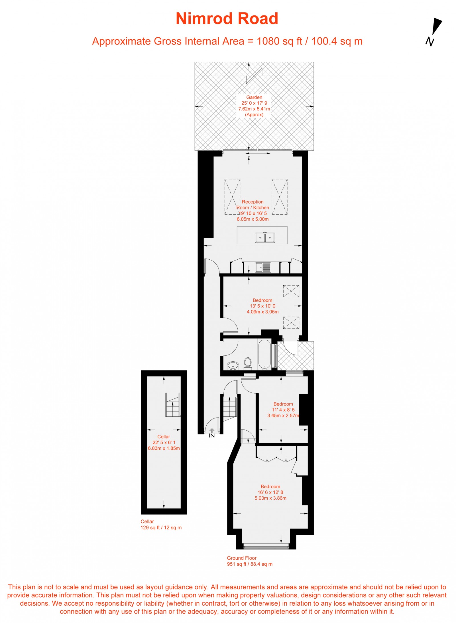 Floorplan for Nimrod Road, Furzedown, SW16