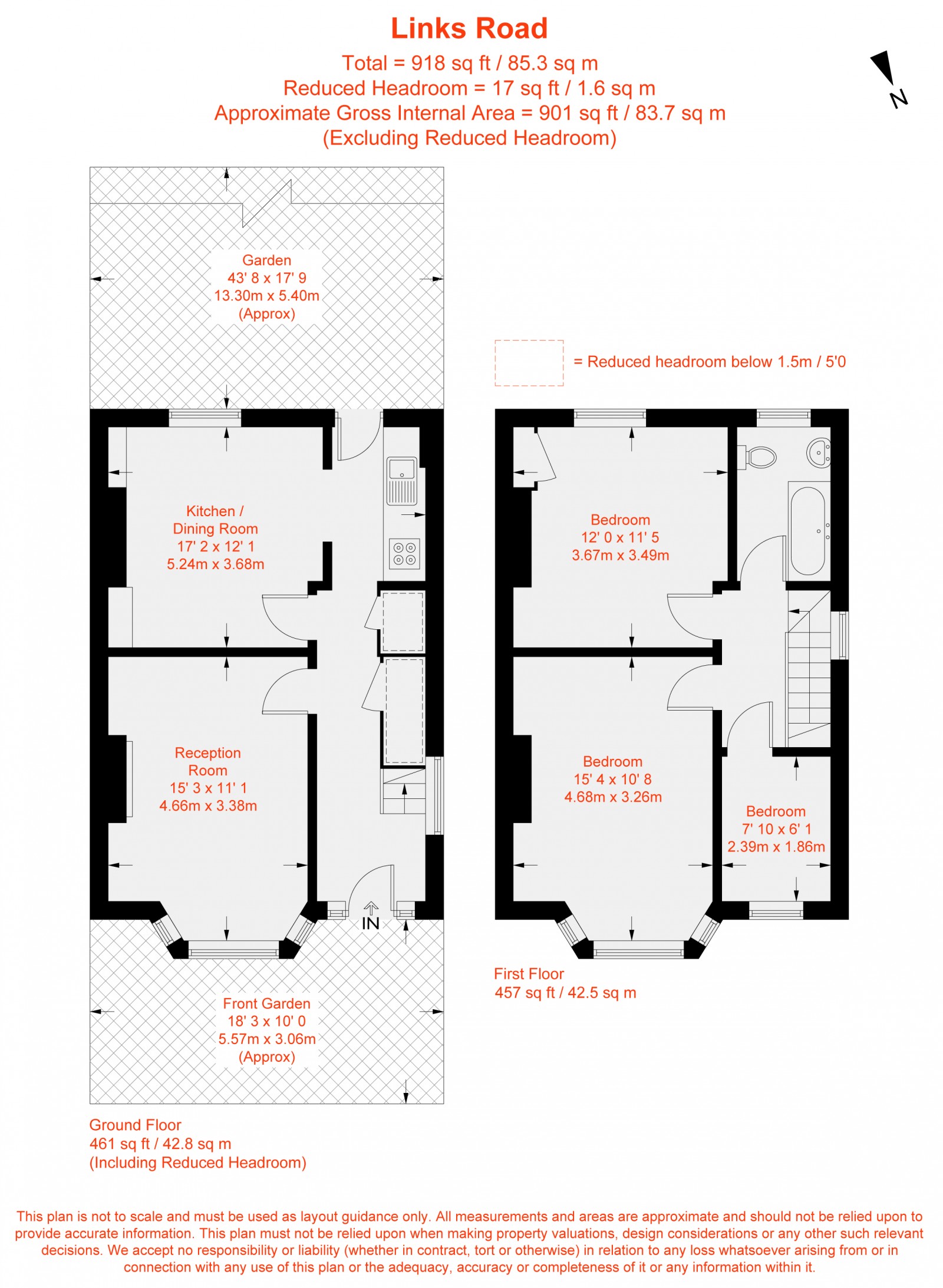 Floorplan for Links Road, Tooting, SW17