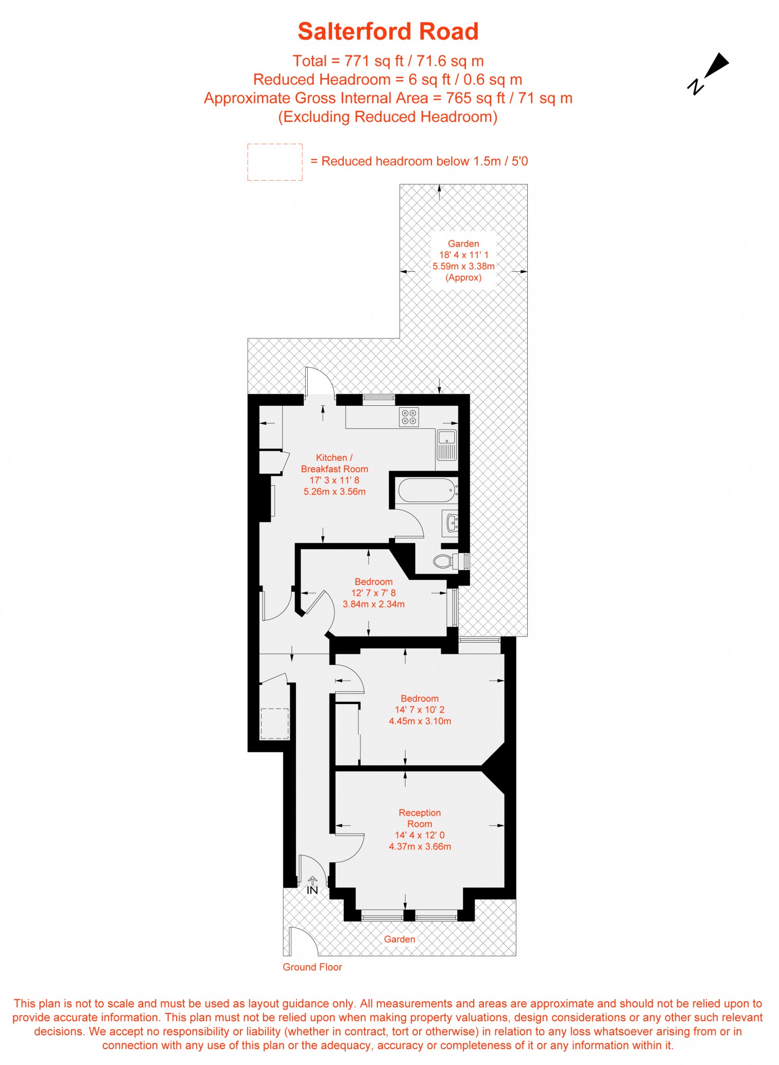 Floorplan for Salterford Road, Furzedown, SW17