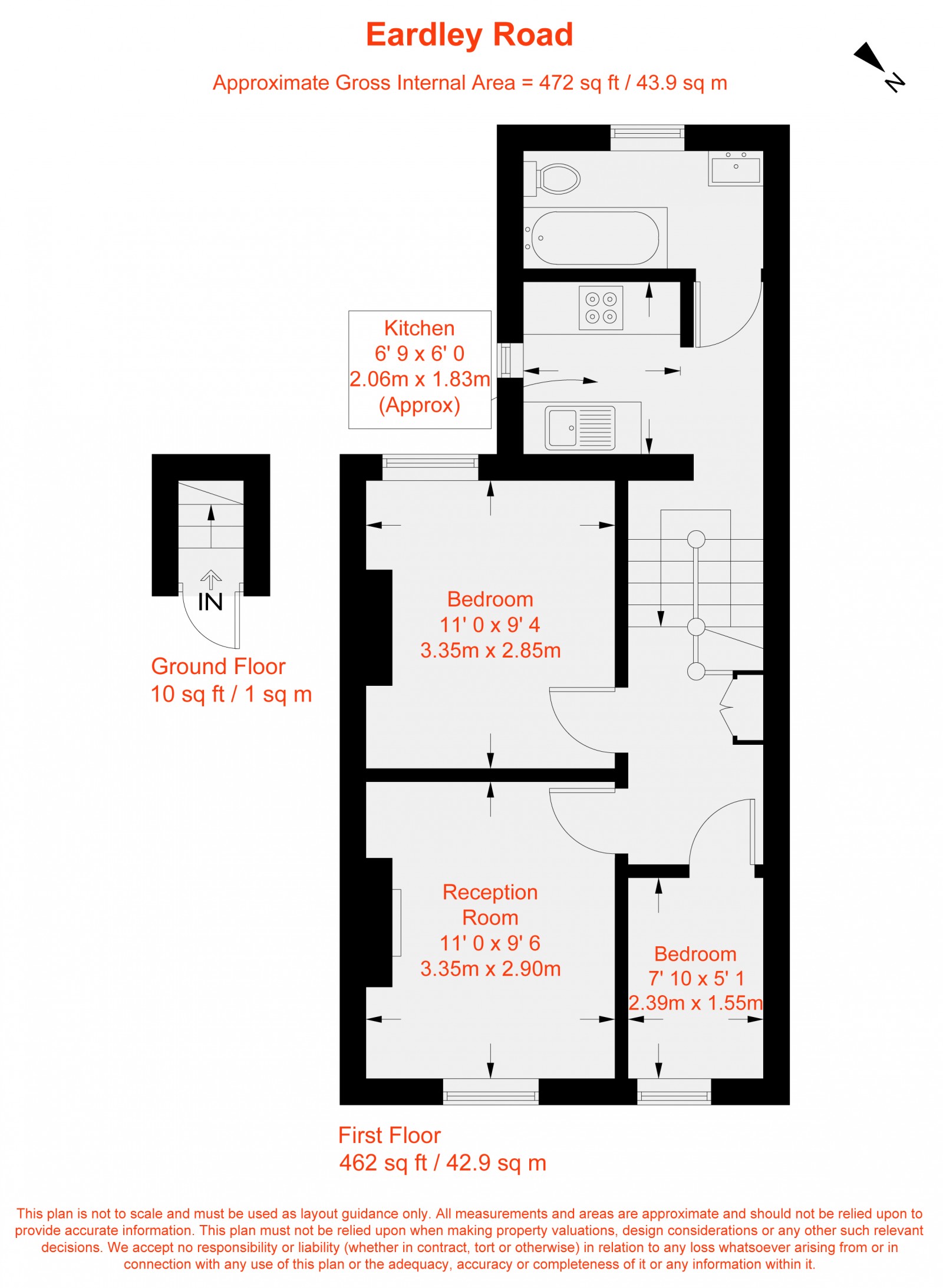 Floorplan for Eardley Road, Furzedown, SW16