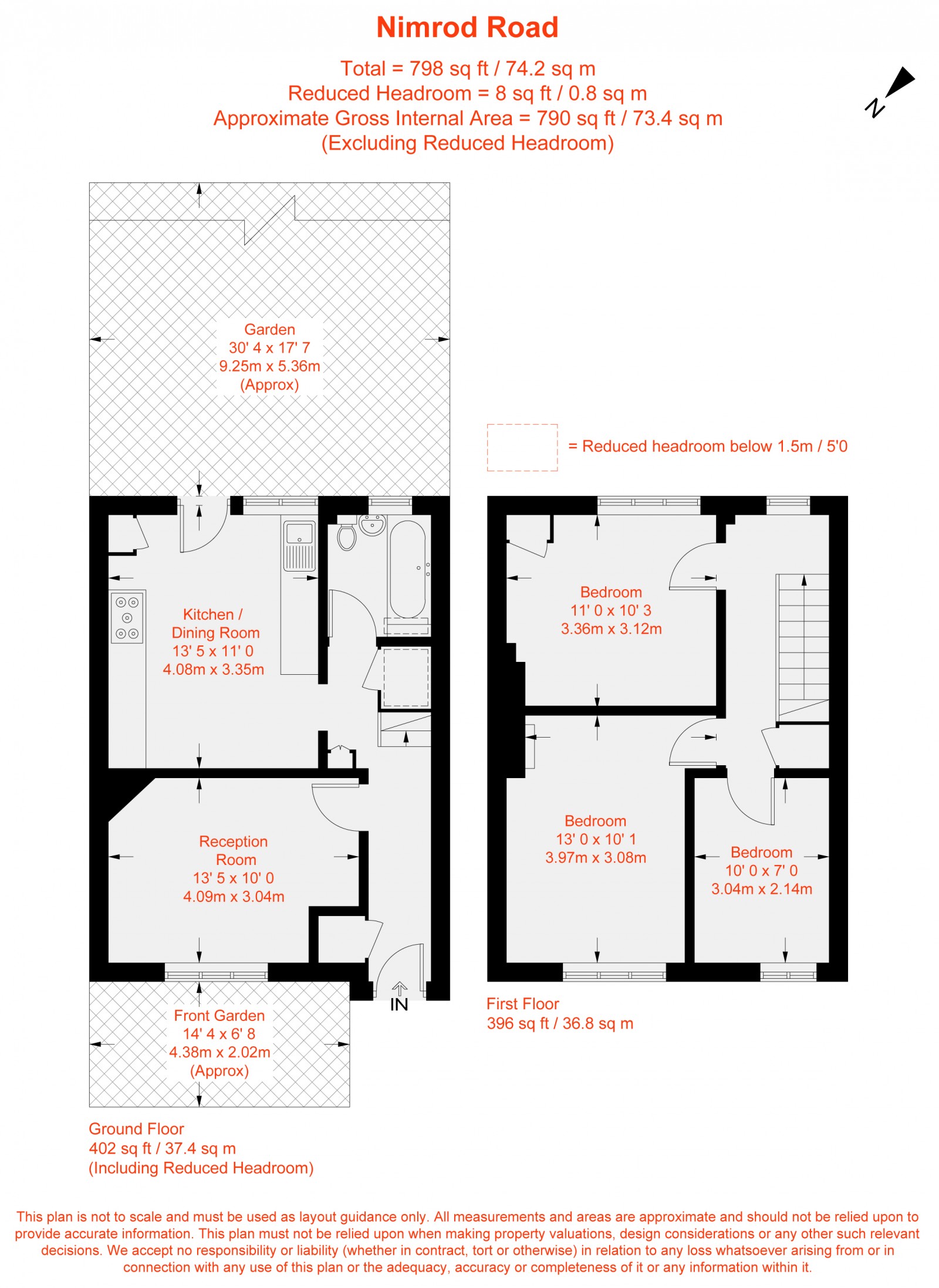 Floorplan for Nimrod Road, Furzedown, SW16