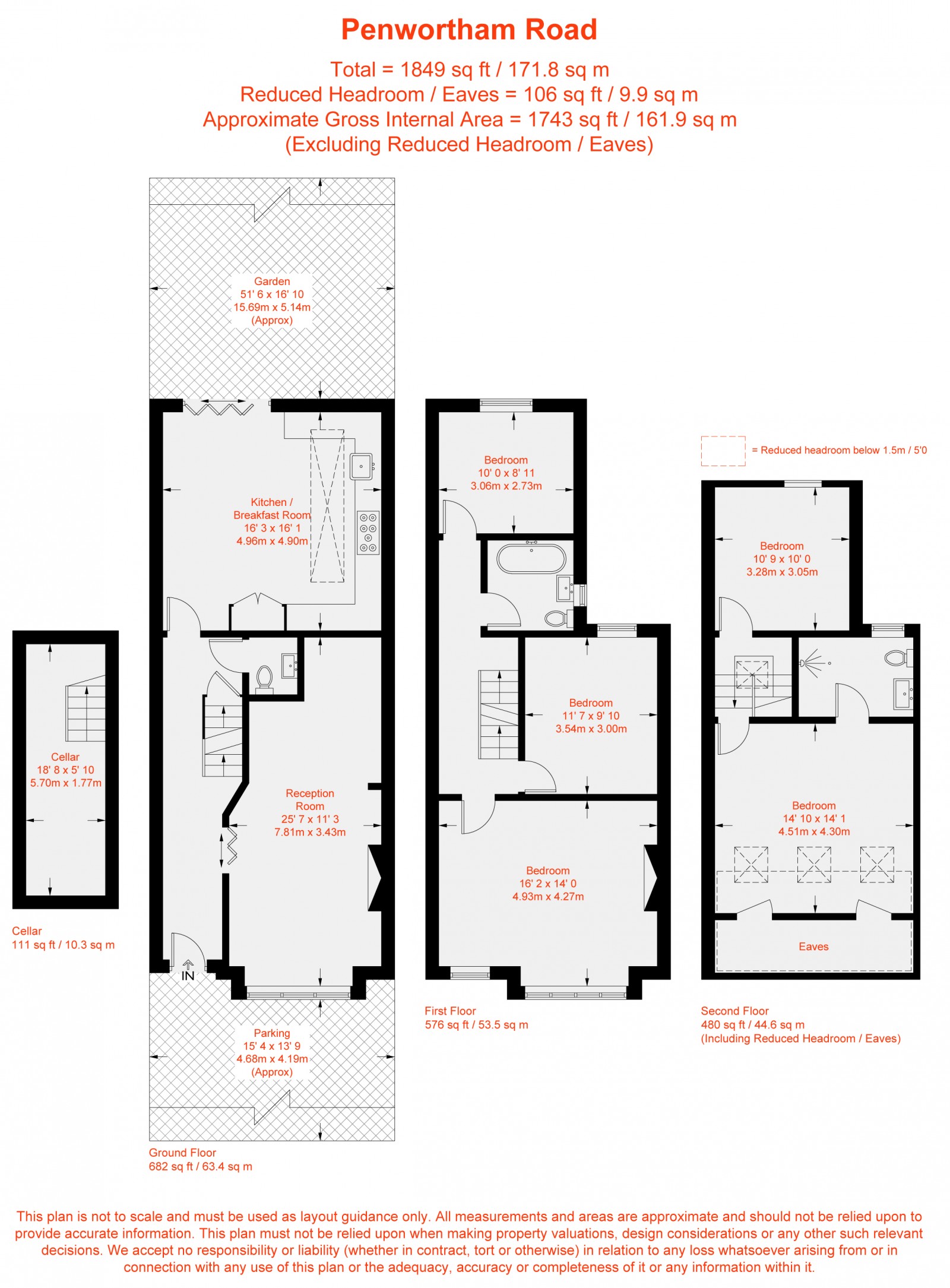 Floorplan for Penwortham Road, Furzedown, SW16