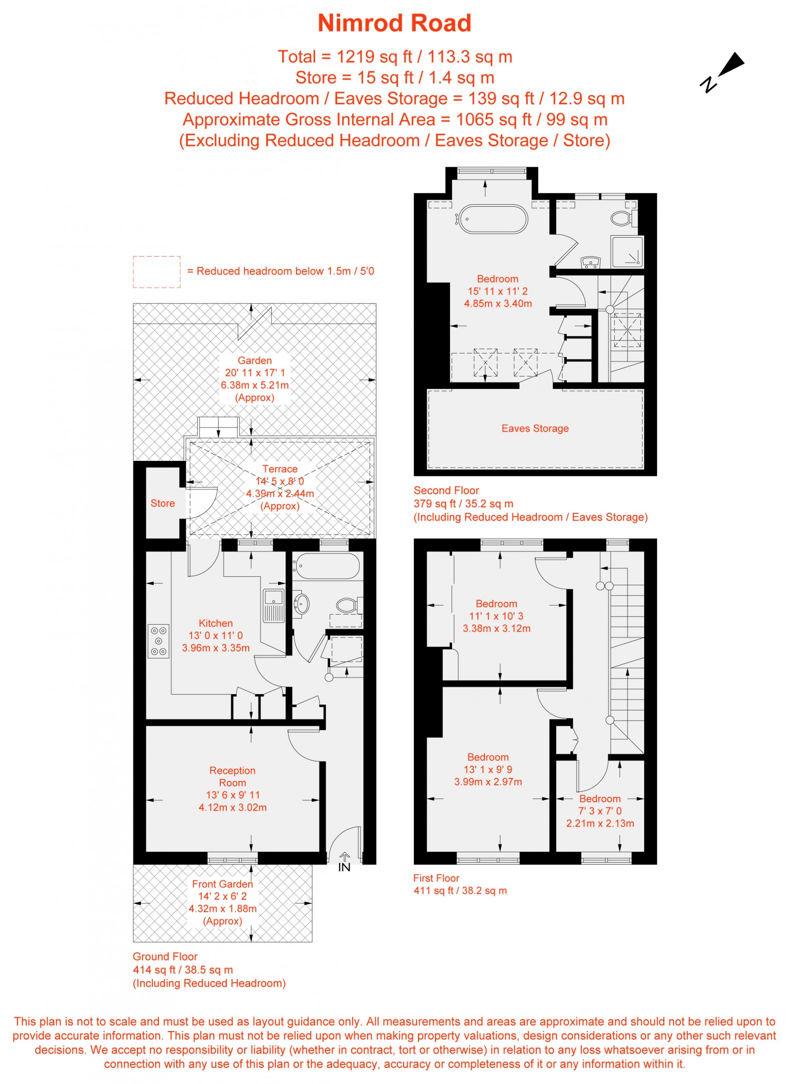 Floorplan for Nimrod Road, Furzedown, SW16