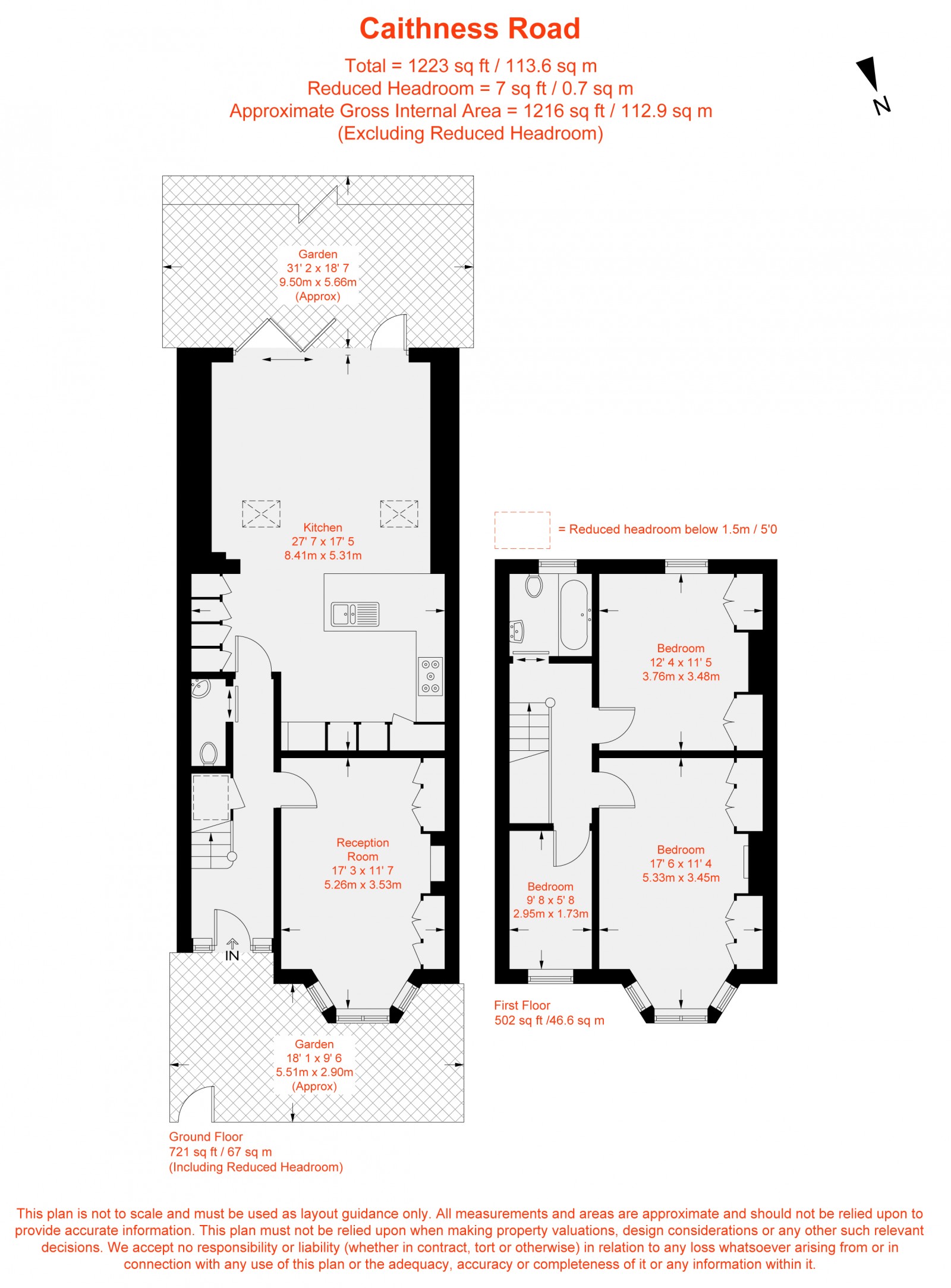 Floorplan for Caithness Road, Mitcham, CR4