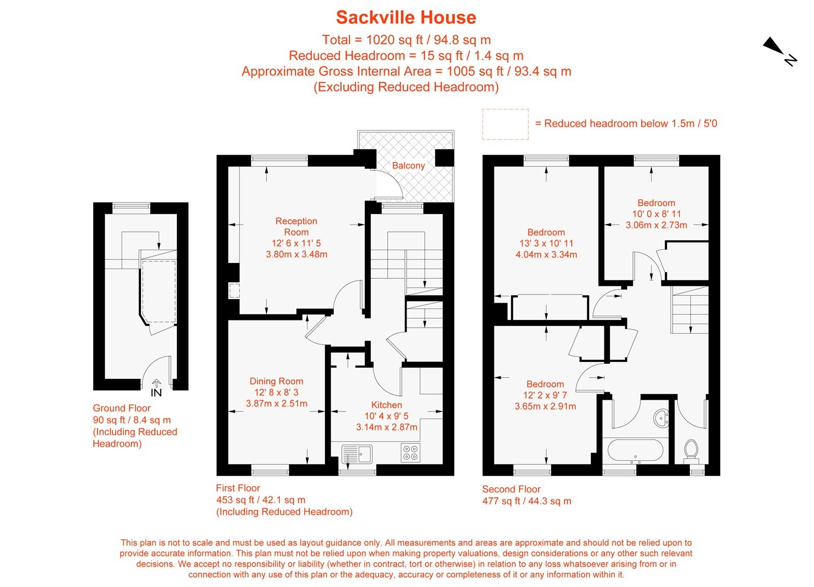 Floorplan for Sackville House, London, SW16