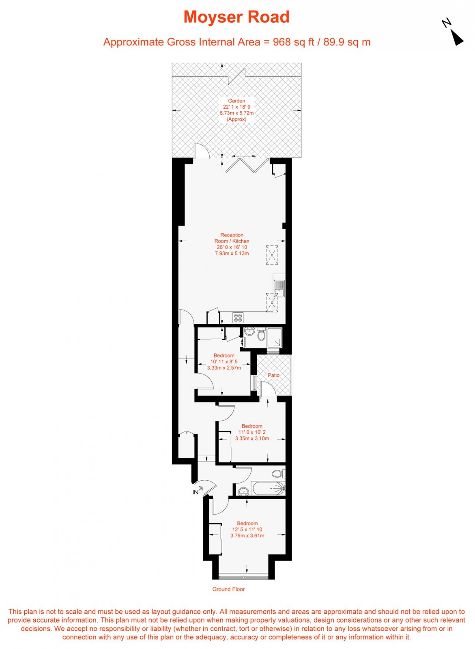 Floorplan for Moyser Road, London, SW16