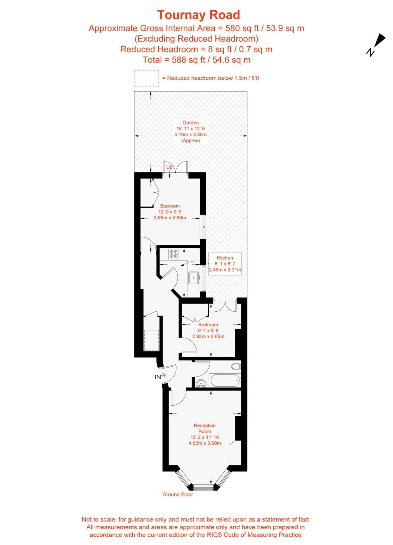 Floorplan for Tournay Road, London, SW6